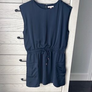 Skies Are Blue Deep Blue Sleeveless Dress